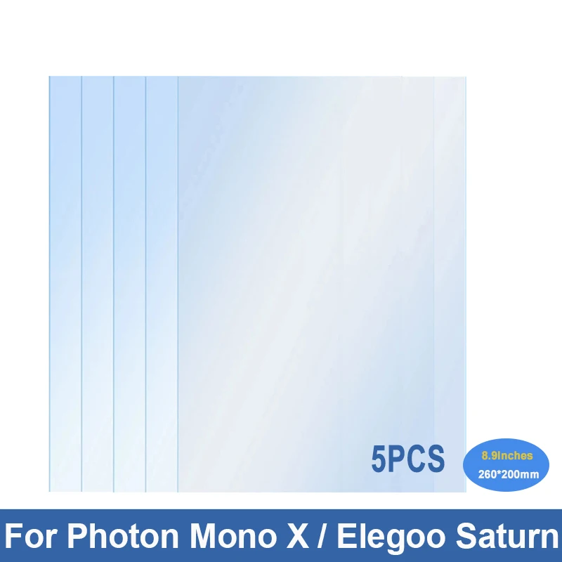 5 шт. FEP пленка для ANYCUBIC Photon Mono X для Elegoo Saturn детали для принтера 8,9 дюймов УФ Смола 3D принтеры 0,15 мм выпуск пленки