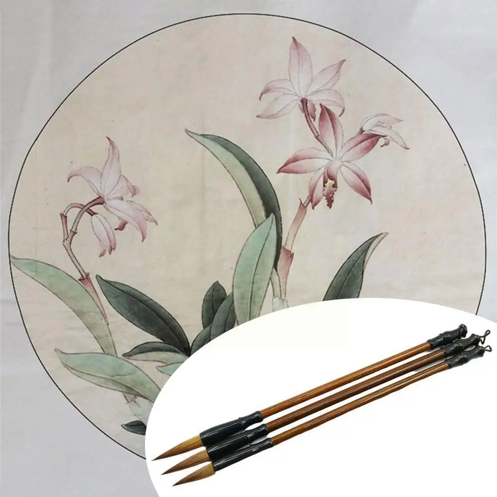 

Традиционная китайская деревянная кисть с волчьими волосами, ручка, кисть для письма для каллиграфии, практики рисования, кисть для рисован...