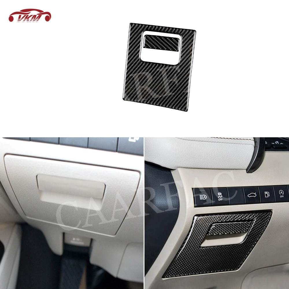 

Carbon Fiber Car Main Driving Position Storage Box Trim Frame Cover Decorative Stickers For Toyota Camry 2018 2019