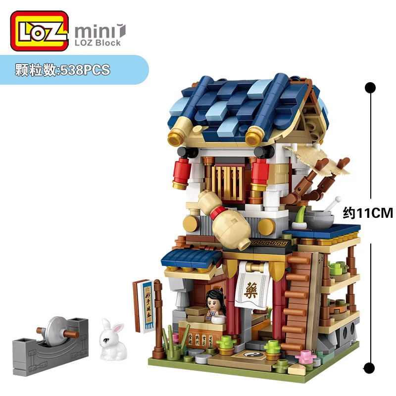 loz mini Building Blocks Chinese Street World Famous Architecture Series City Block Classic Toys brick Model House gift | Игрушки и