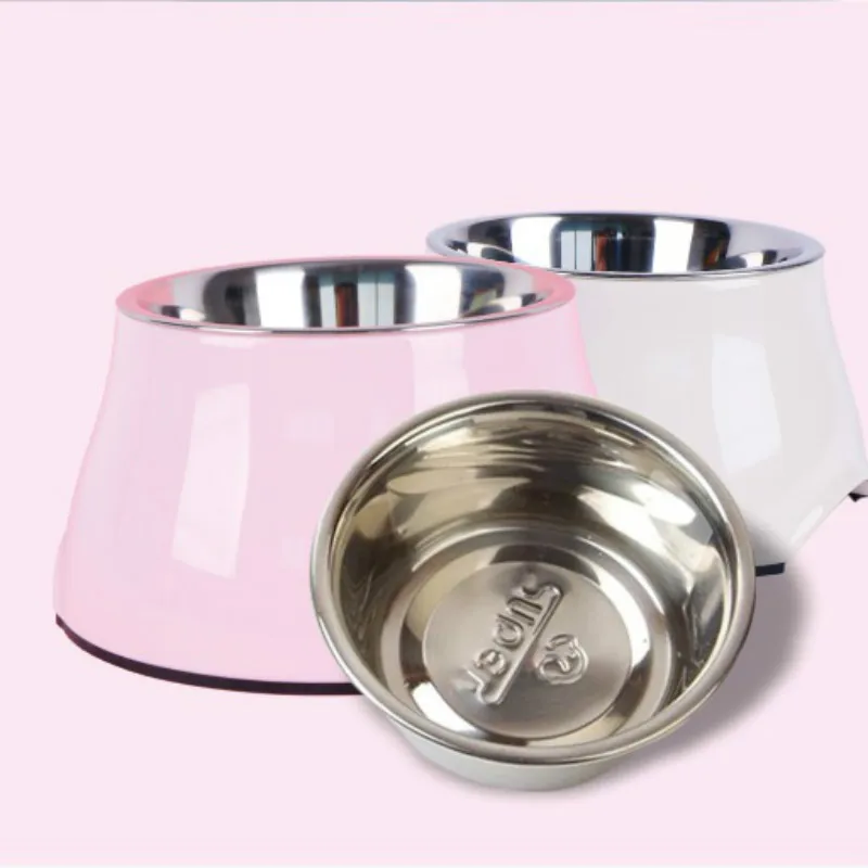 

Stainless Steel Cat and Dog Food Bowls Pet Feeding Bowls Non-slip Cat Dog Dish Outdoor Water Bowl Food Storage WJ819