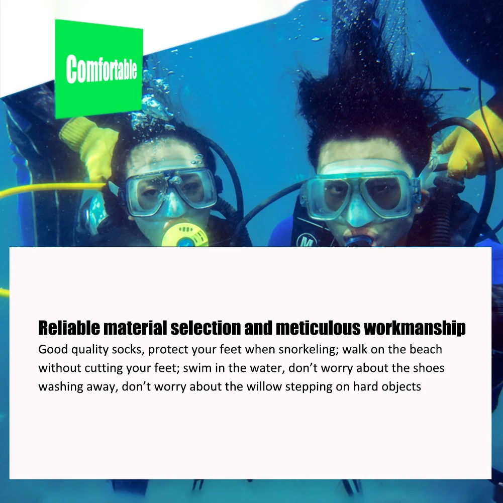 

Diving Socks 3mm Waterproof Neoprene Beach Water Socks Anti-Slip for Snorkling, Rating