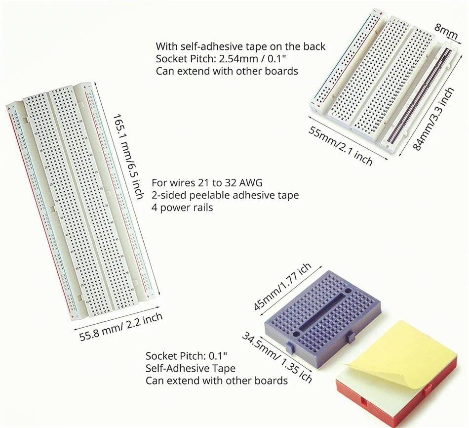 Макетная плата без пайки 830/400/170 макетная Мини Модульная для Arduino Набор творчества