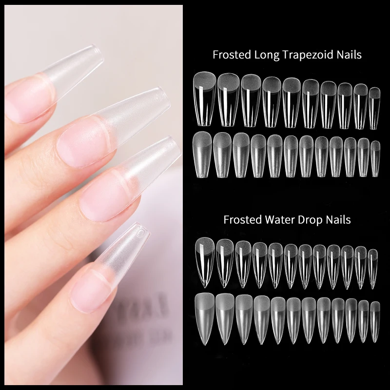 

1 Набор накладных ногтей типсы для наращивания ногтей Акриловые ногти полное покрытие Mixsize накладные ногти французские прозрачные натураль...