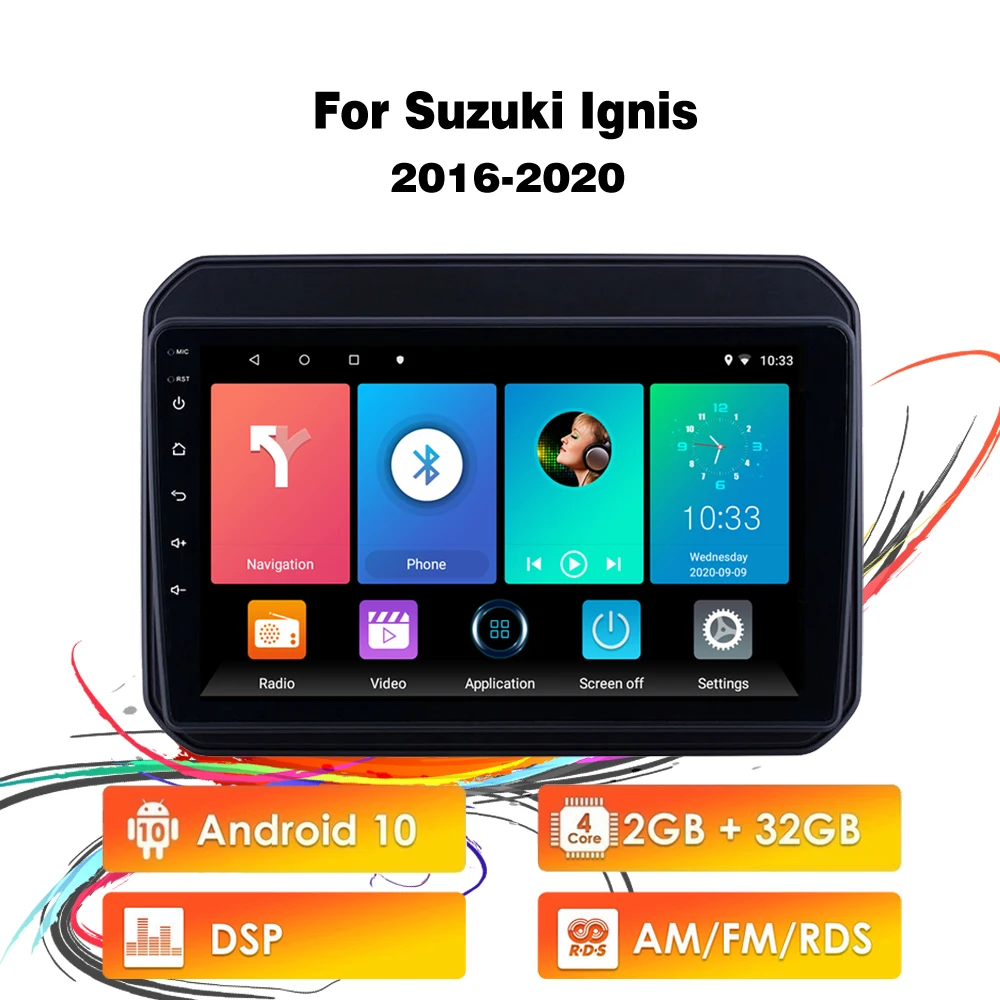 

Eastereggs For Suzuki Ignis 2016 - 2020 9 inch Android 10 RDS DSP 2 Din Car Multimedia Stereo Player gps Navigation system