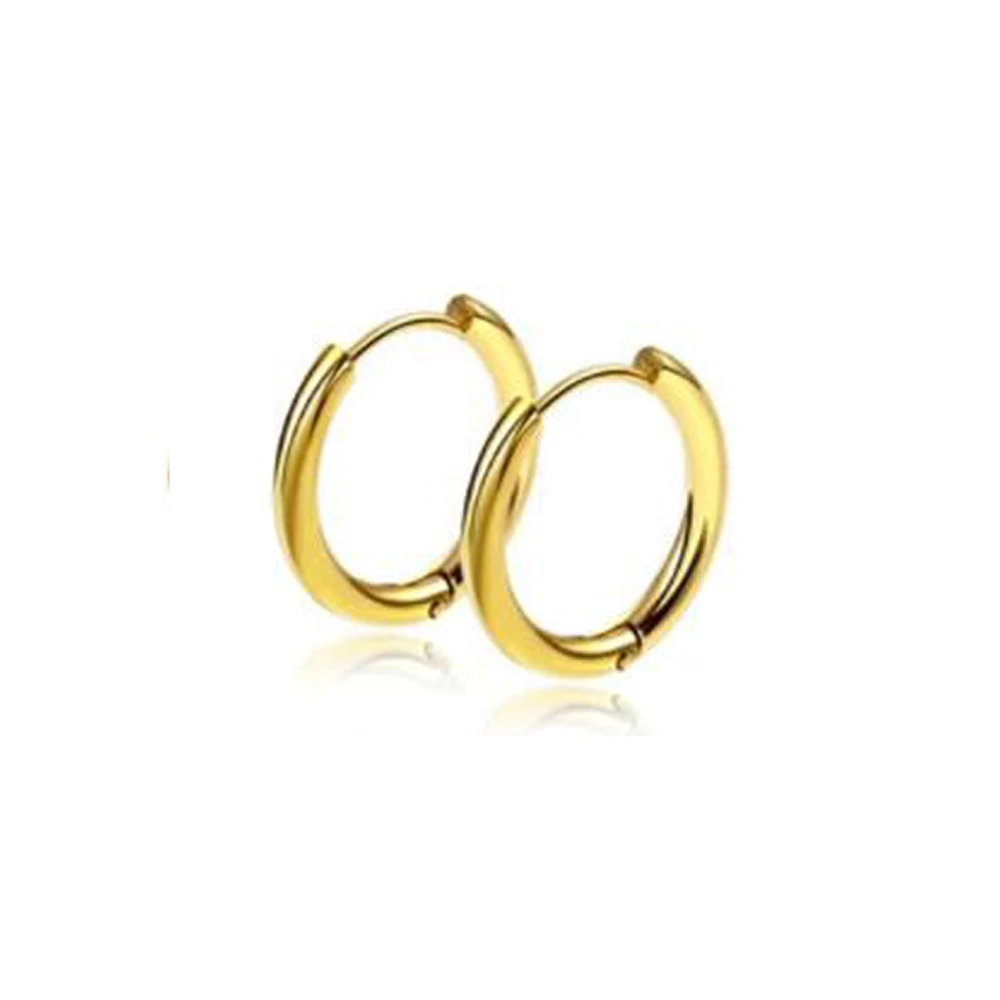gold 2pcs 1-6 пар серьги из нержавеющей стали для мужчин Поддельные Вилки туннели шпилька для уха спираль бар для женщин мужчин серьги-кольца - Окраска металла: gold 2pcs