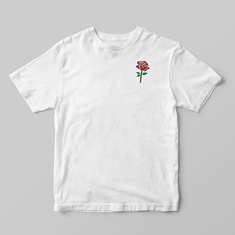 Красная Роза женская футболка Эстетическая кавайная готика Харадзюку короткий