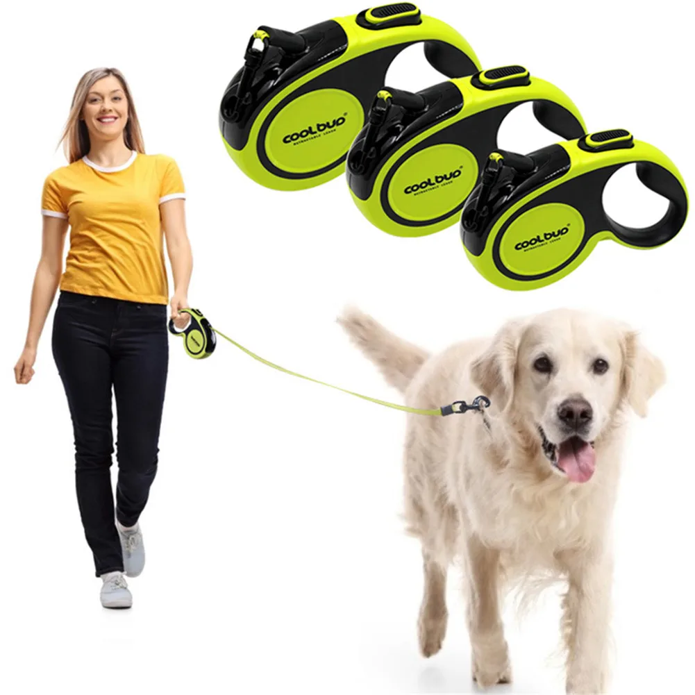 

Dog Retractable Leash Pet Nylon Automatic Traction Rope Puppy 5M Extending Running Durable Cat Leads Leashes For Walking Dogs