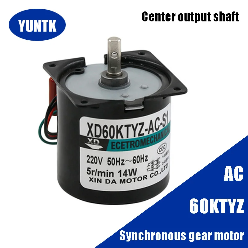 

AC 60KTYZ Synchronous Micro electric Motor Electromotor 220V 110V 14W Permanent Magnet Gear Forward and Reverse Motor
