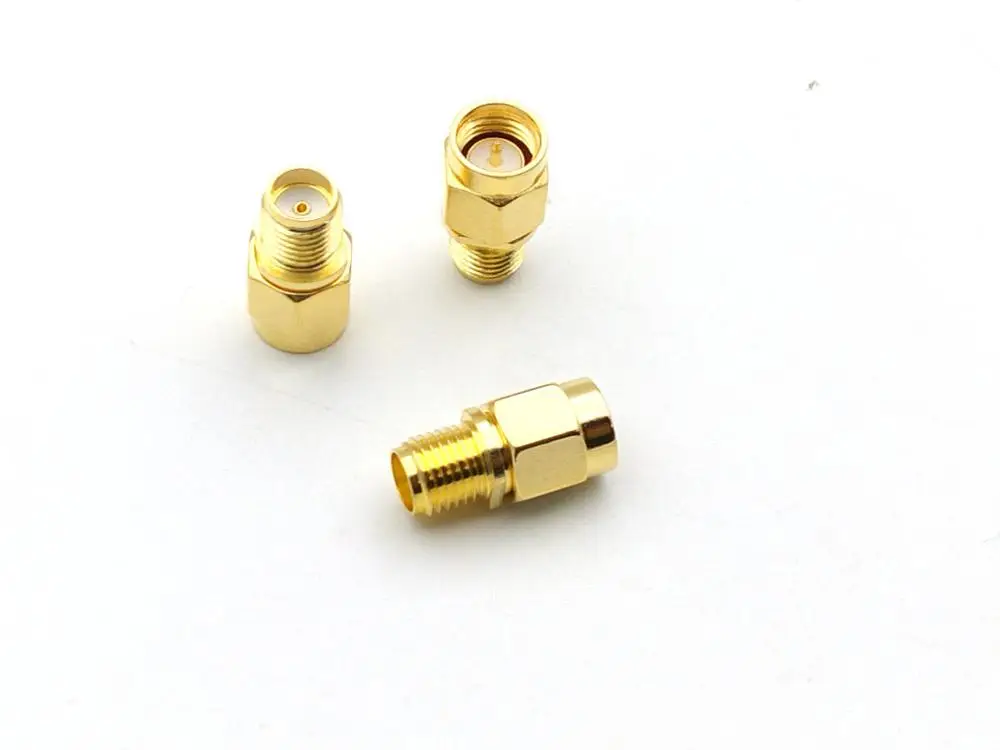 100 шт. Штекерный разъем SMA в гнездовой RF коаксиальный адаптер преобразователь