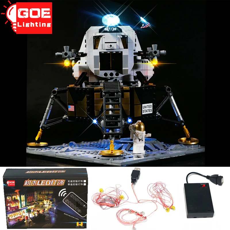 

GOELIGHTING Brand LED Light Up Kit For Lego 10266 For Apollo 11 Lunar Module Building Blocks Diy Lamp Set Toys(Only Light Group)