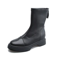 thick bottom inner increase 2021 autumn new thin boots womens 32 43 short tube boots back zipper martin boots women