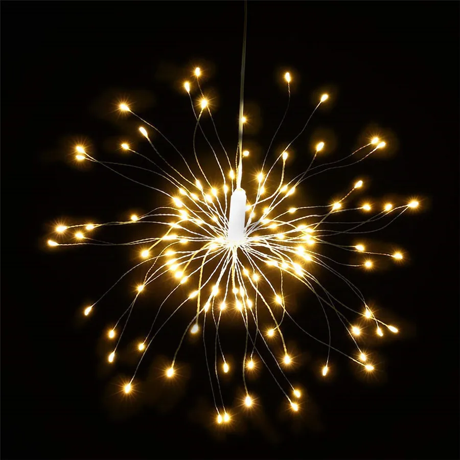 Thrisdar 120/200LED наружная подвесная струнная лампа Starburst с дистанционным фейерверком медная проволочная Гирлянда Свет DIY рождественская Свадебная вечеринка украшение