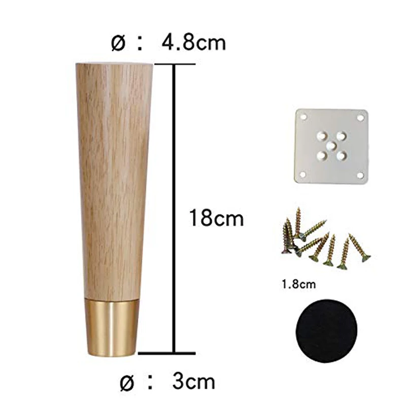 4 шт. подставки для дивана из НАТУРАЛЬНОЙ МЕДИ|Мебельные ножки| |