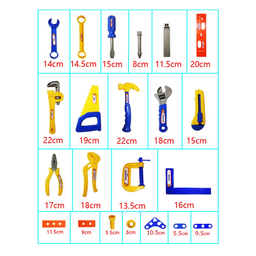 Детский набор инструментов ролевые игрушки портативные нетоксичные пластиковые