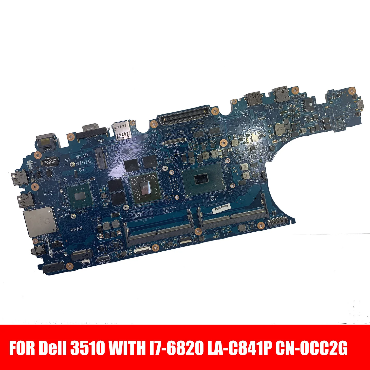 

Бесплатная доставка, фотография Φ ADP80, фотография материнской платы Dell Latitude 3510 i7-6820HQ CPU