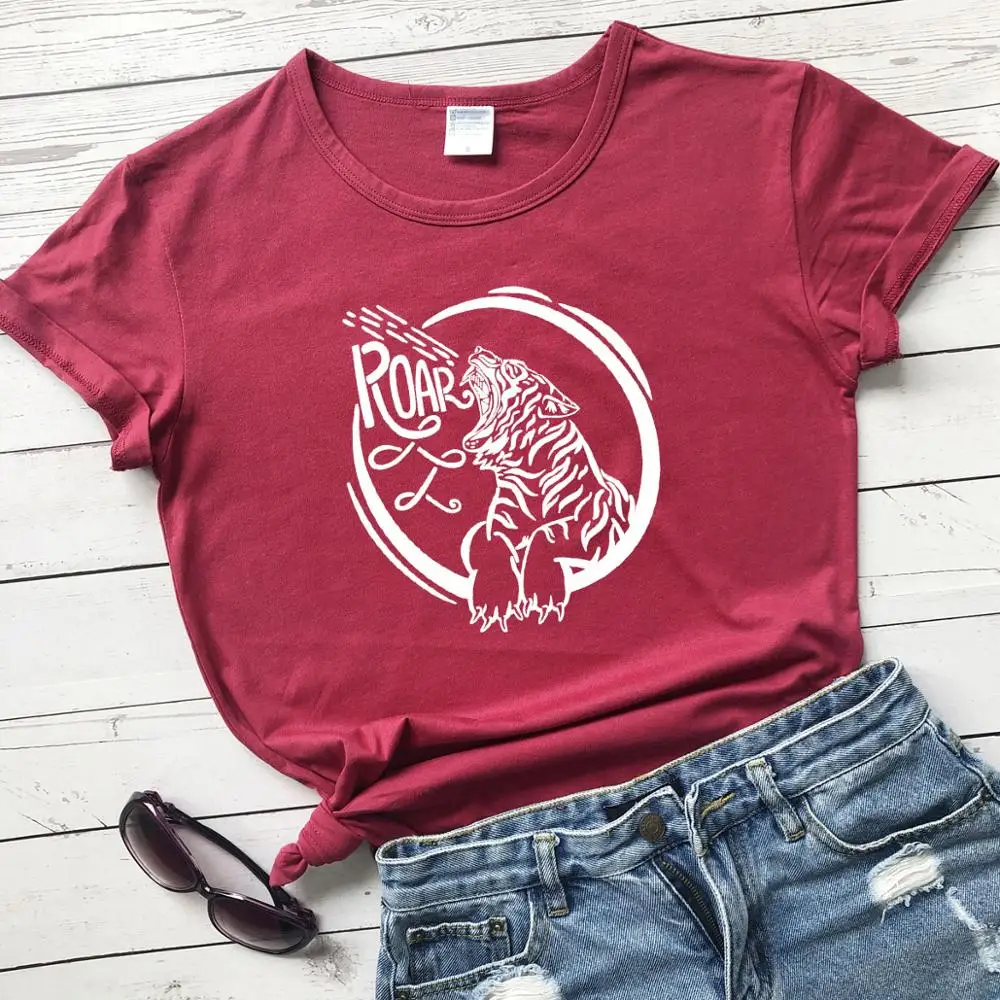 Женская футболка Tiger Roar feministe Модные Винтажные хипстерские футболки унисекс с