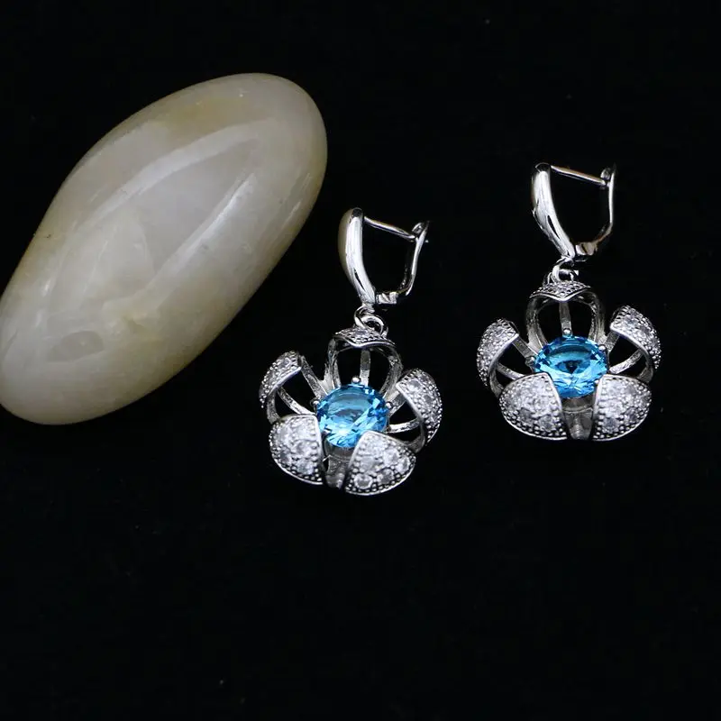 Женский ювелирный комплект из колье браслета и серёг серебро 925 пробы | Украшения