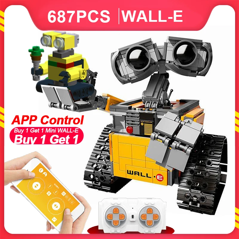 Lepinblocks Wall e Robot совместим с legoinglys 21303 лего technic creator Ideas RC Walle Набор фигурок