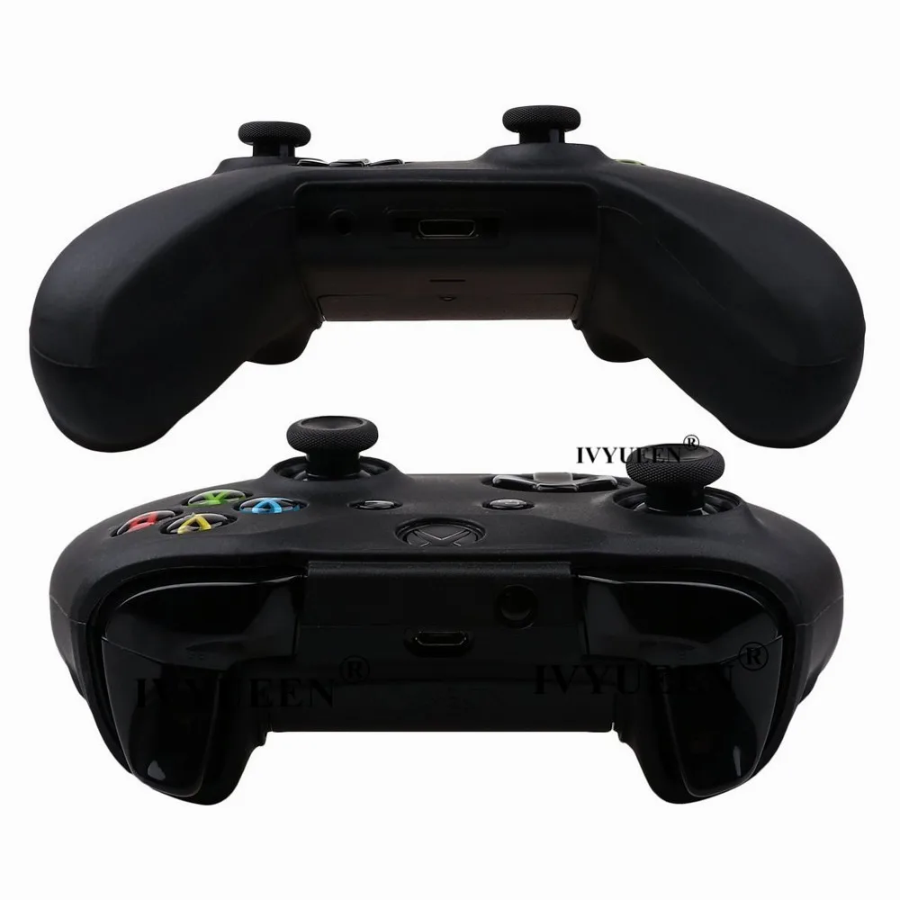 IVYUEEN для microsoft Xbox One X S тонкий контроллер силиконовый чехол+ аналоговые палки с захватом колпачка для X Box One 1 X S геймпад