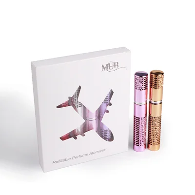 6pcs Multicolor 5 мл Мини Металл Многоразового Conveniet пустые парфюмерные флаконы с распылителем спрей чехол parfum безвоздушный насос бутылки косметический контейнер - Цвет: 6pcs Multicolor