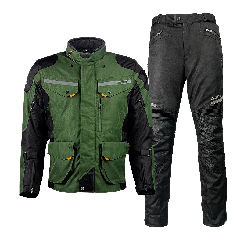 Plus Size Waterproof Breathable Motorbike Suit Oxford Cloth Motorcycle Jacket Pants CE Certificated Motocross Touring Jacket
