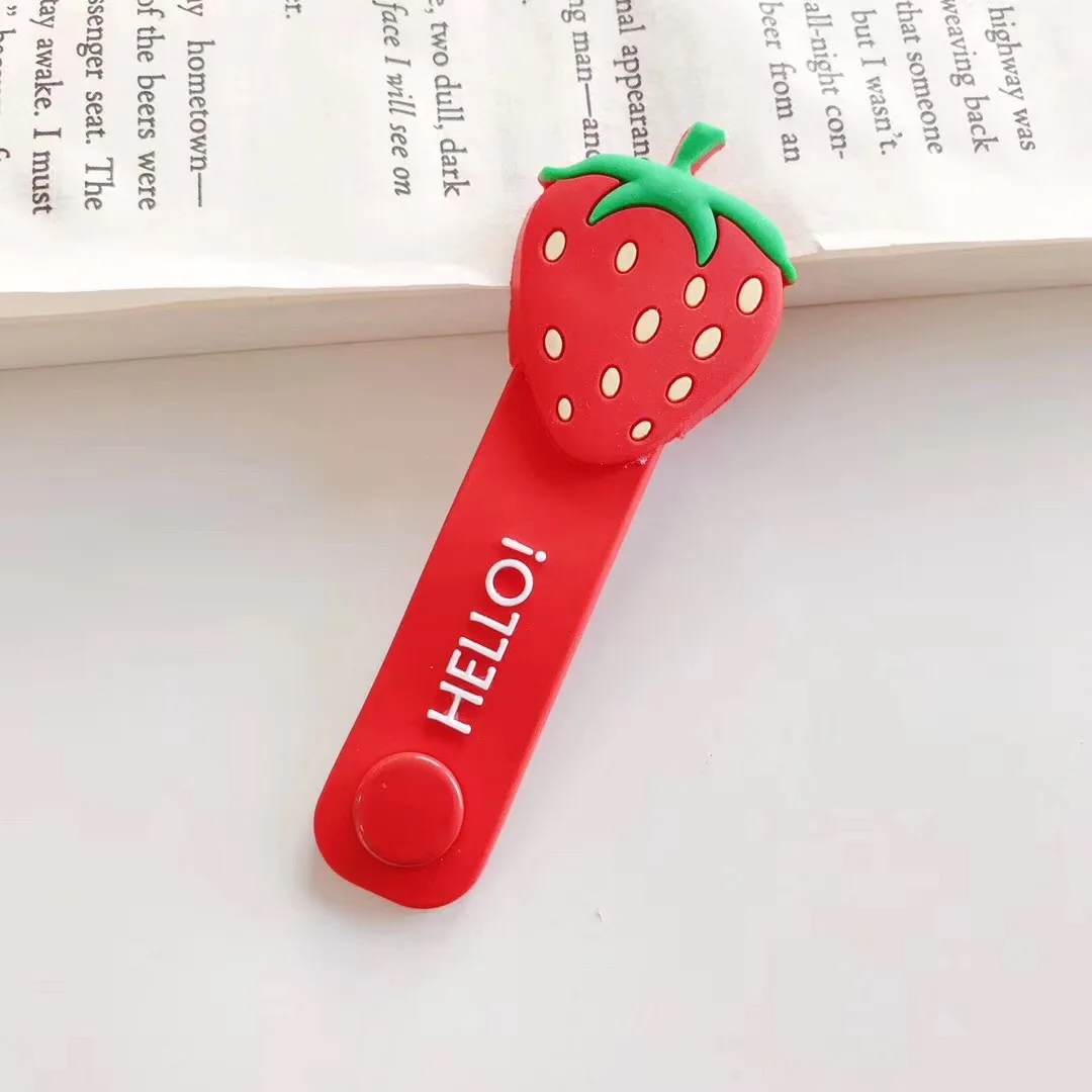 3D fashion cartoon fruit earphone cable storage tie for Apples millet Samsung Huawei various headset cables easy to carry |