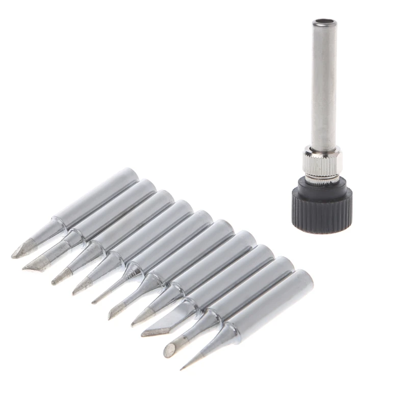 

11Pcs/Set 900M-T Soldering Iron Tips Lead Free for Hakko 936 Lukey 852D 898d SAIKE Soldering Station Great Value