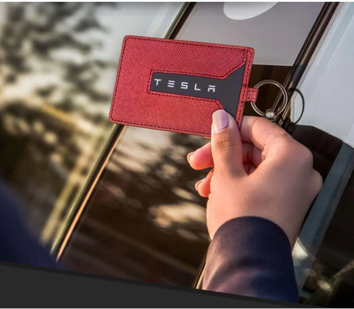 

Кожаный чехол для ключей телефона Tesla Model 3