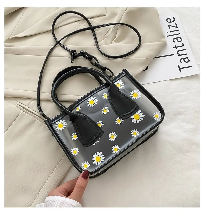 

Summer Small Daisy Jelly Bag Female Bag 2020 New Trendy Net Red Fashion Transparent Bag Acrylic Chain Bag