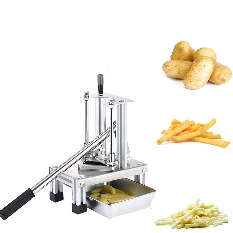 Push-Type Manual Rocker Potato Slicer Fried Chicken Burger Restaurant Fries Uniform Cutting Machine Grid Separator