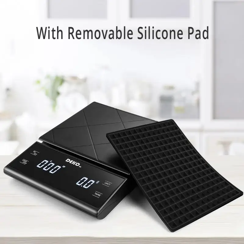 

Coffee Scale Digital Electronic Scales Measuring Tools Kitchen Scales Drip Coffee Scale with Timer LCD Display 3kg 0.1g