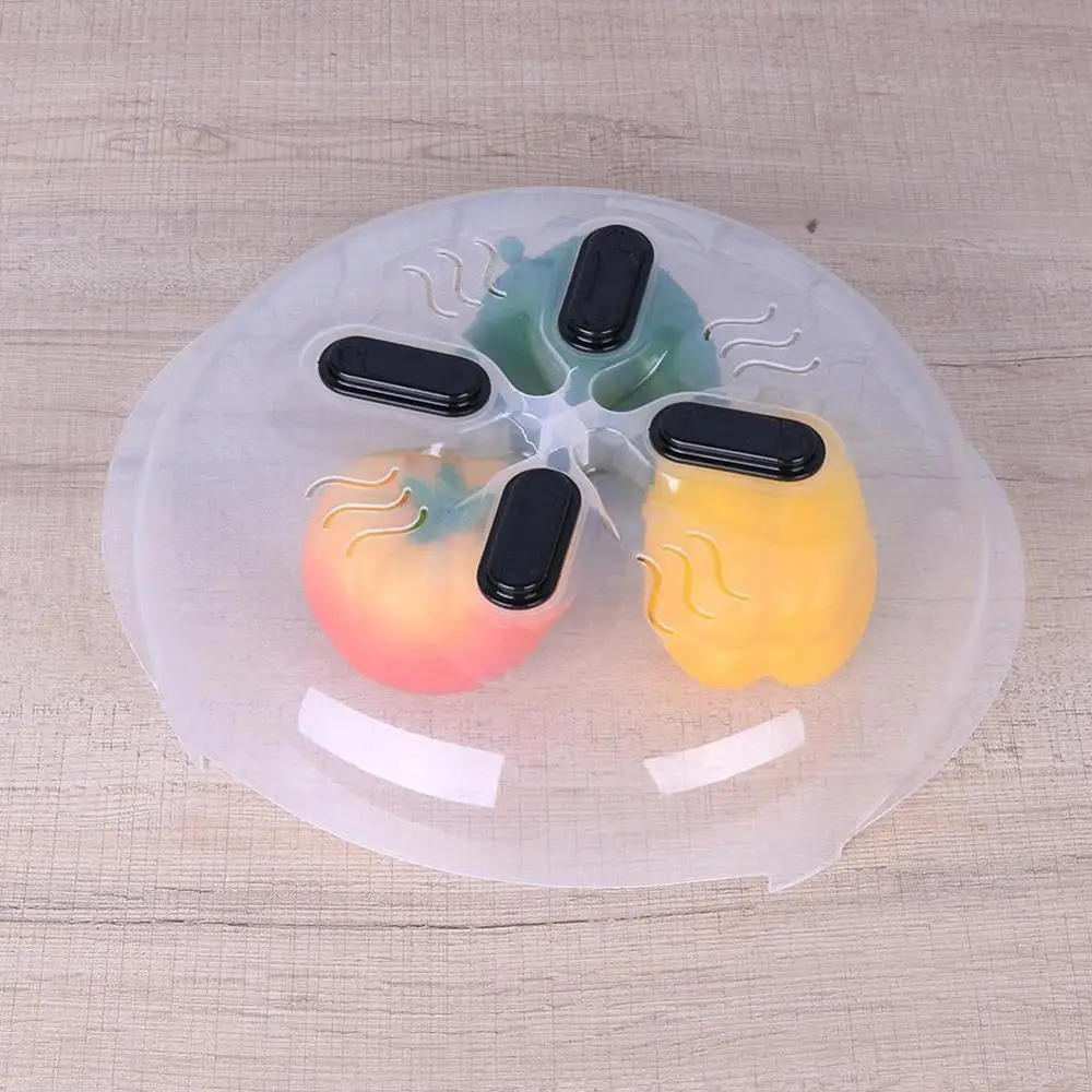 

New Food Splatter Guard Microwave Hover Anti-Sputtering Cover Oil Cap Sealed Oven Cover Dishes Heated Plastic Food Dish Cov N8B7