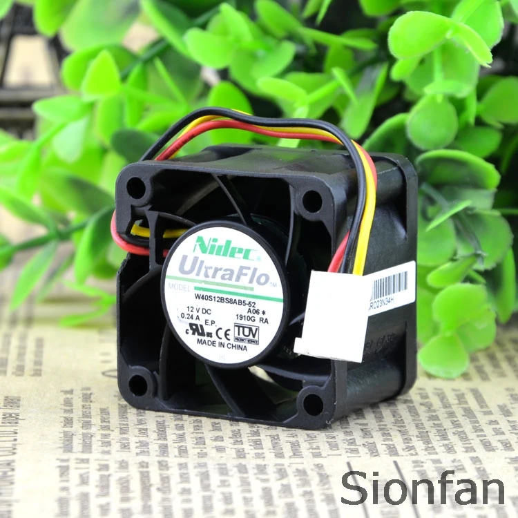 For NIDEC 4028 4CM 12V 0.24A W40S12BS8AB5-52 violent fan Test Working | Laptop Cooling Pads