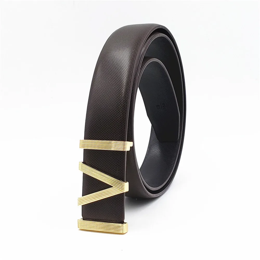 Ремень из натуральной воловьей кожи для мужчин и женщин Модный дизайнерский пояс