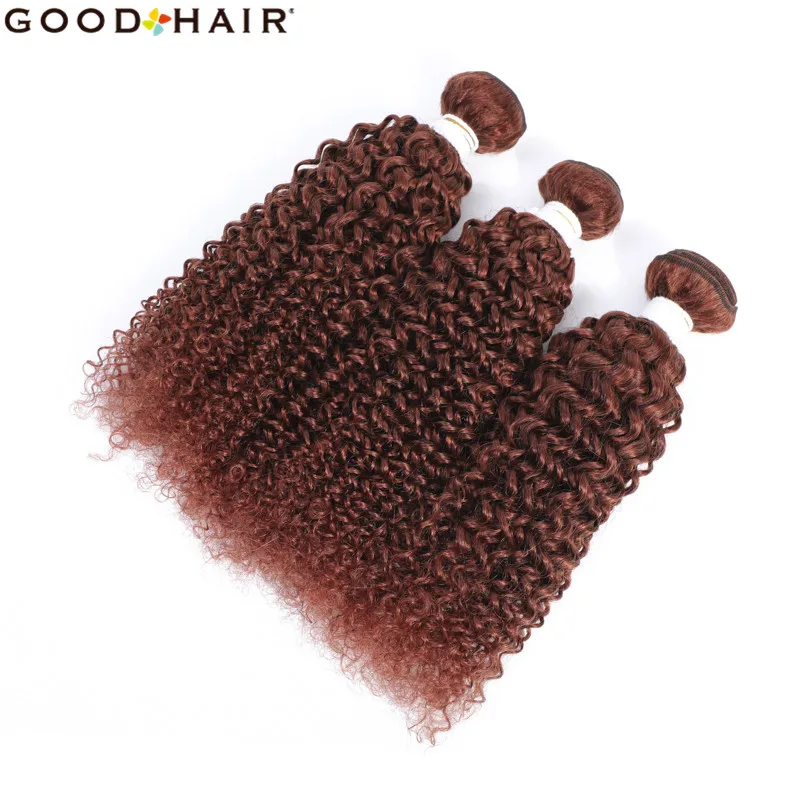 Kinkly вьющиеся человеческие волосы пряди бразильских волос Плетение пучок 100% Remy