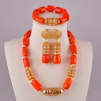 fashionable african coral necklace jewelry set nigerian wedding coral beads costume jewelry set c21 35 04