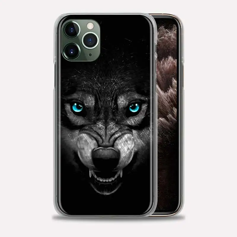

Hard PC Phone Case for iPhone 12 11 Pro Max Cover for iPhone 7 Plus SE 2020 X XS XR 8 6 6S Shell Fundas Animal Lion Wolf Tiger