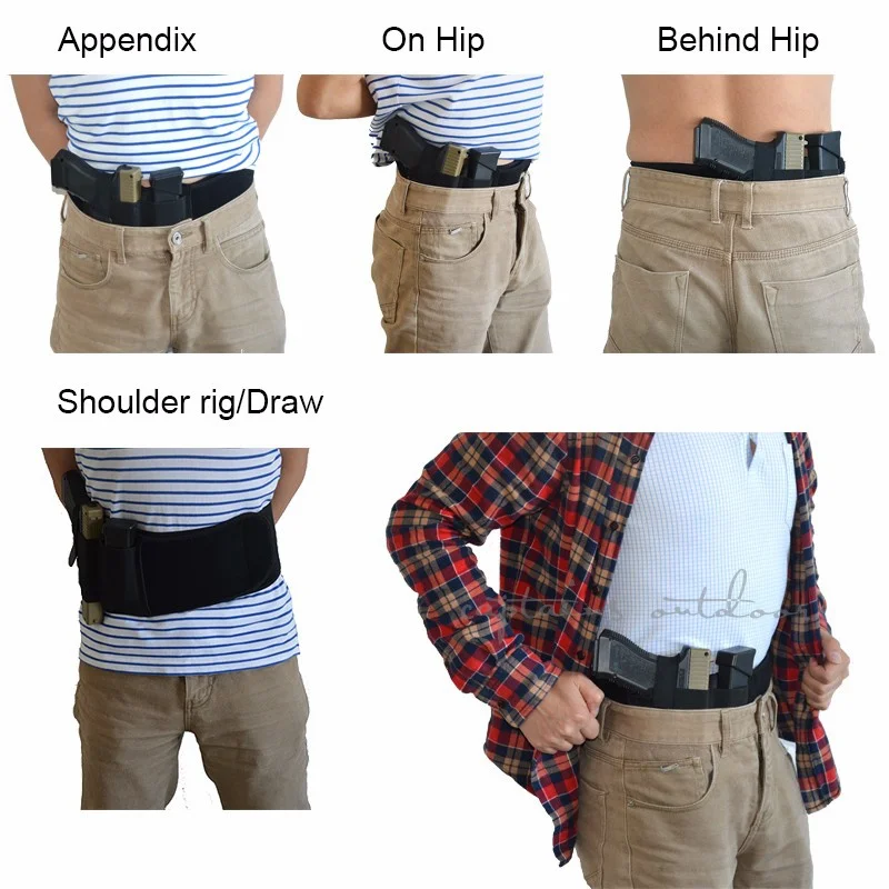 Чехол для пистолета с левой и правой рукой подходит Glock 17 18 19 20 Beretta m9 большинства