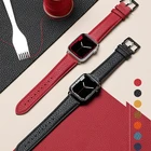 Ремешок из натуральной кожи для Apple Watch 7 band Series 6 SE 5 4 3 42 мм 45 мм 44 мм, браслет для Iwatch 38 мм 40 мм, 41 мм Correa