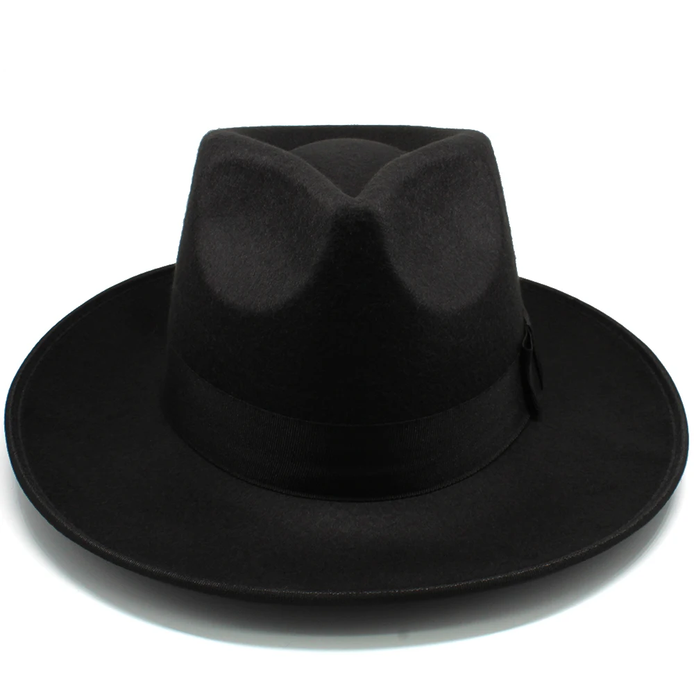 Панама с широкими полями для мужчин и женщин шляпа от солнца в стиле Трилби джаз