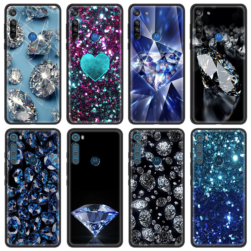 

Case For Motorola One Fusion+ G8 G9 Play G10 G30 G Stylus G8 Power Lite Hyper Edge Plus Cover Fundas Diamond