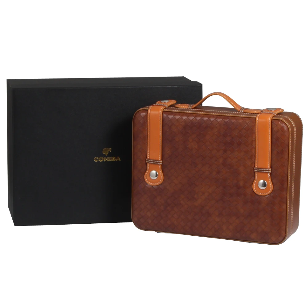 COHIBA кожаный портсигар коробка для сигар дорожная сумка стиль кедровая древесина