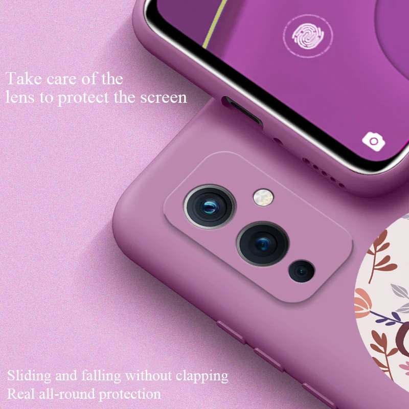 

Dense Flowers Case For Oneplus 9 9pro 9r 8t 8 8pro 7pro 7 7t 7tpro pro Liquid Silicone Cover