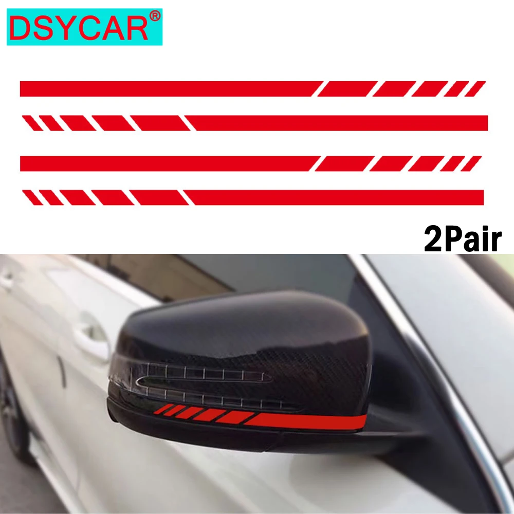 2 пары автомобильных наклеек на зеркало заднего вида DSYCAR s декор сделай сам