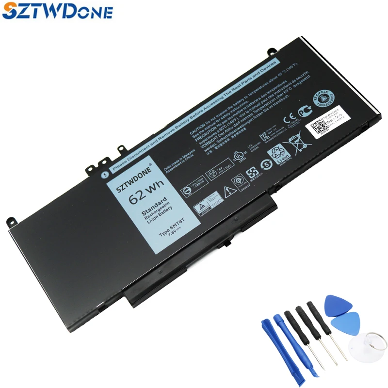 

SZTWDONE 6MT4T New Laptop Battery for DELL Latitude E5270 E5470 E5570 Notebook 15.6" M3510 7V69Y TXF9M 79VRK 07V69Y 7.6V 62WH