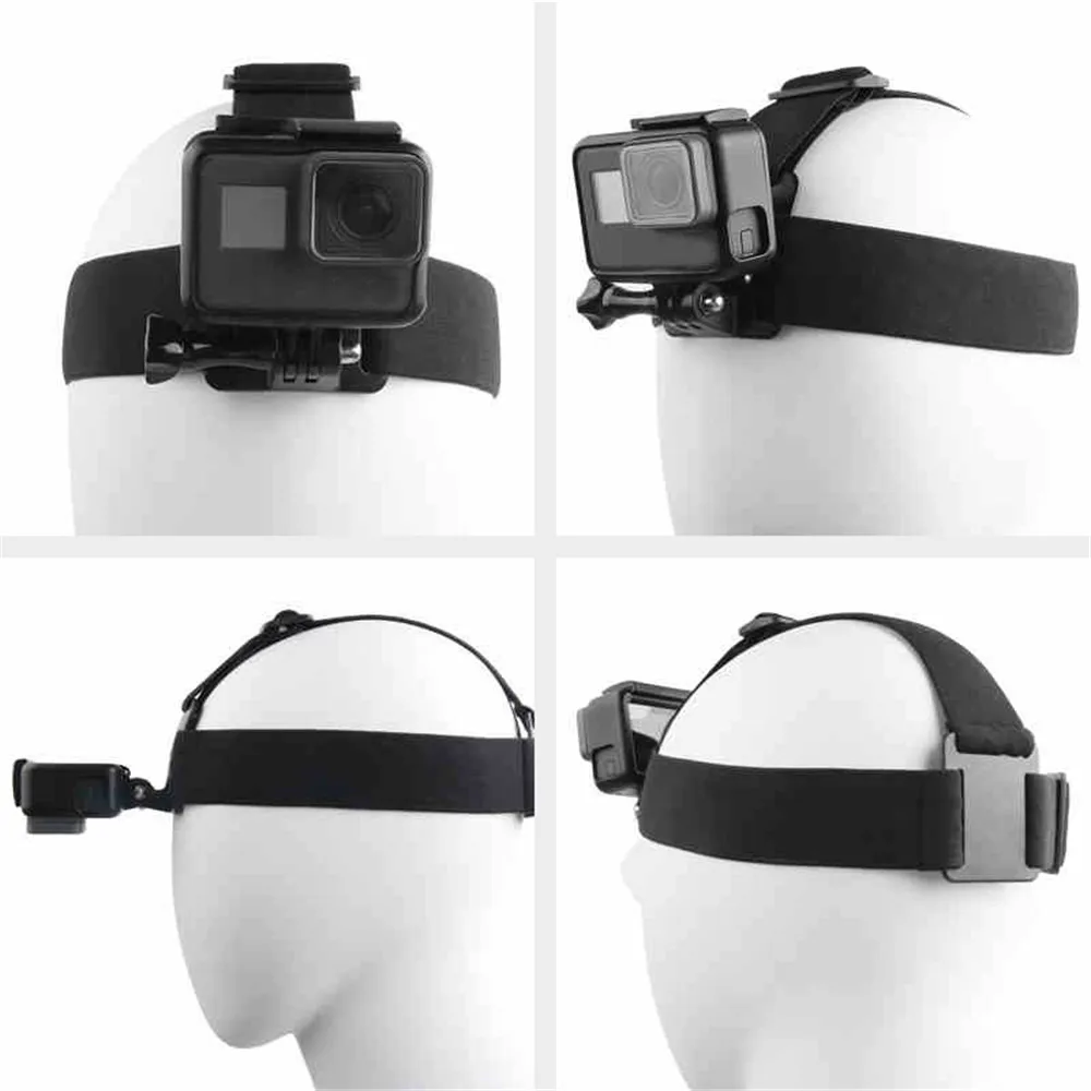 

Elastic Adjustable Harness Head Strap Mount Belt for GoPro Hero 1/2/3/4/5/6/7/8 SJCAM Black Action Camera Accessories for GO PRO