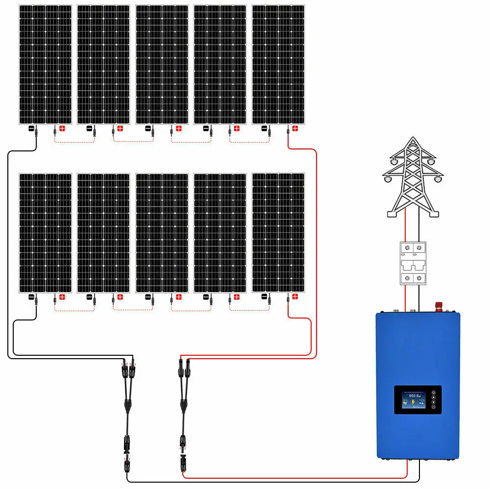 

Флюоресцентная система солнечных панелей, высокая эффективность 2000W1600W1200W800W для дома США