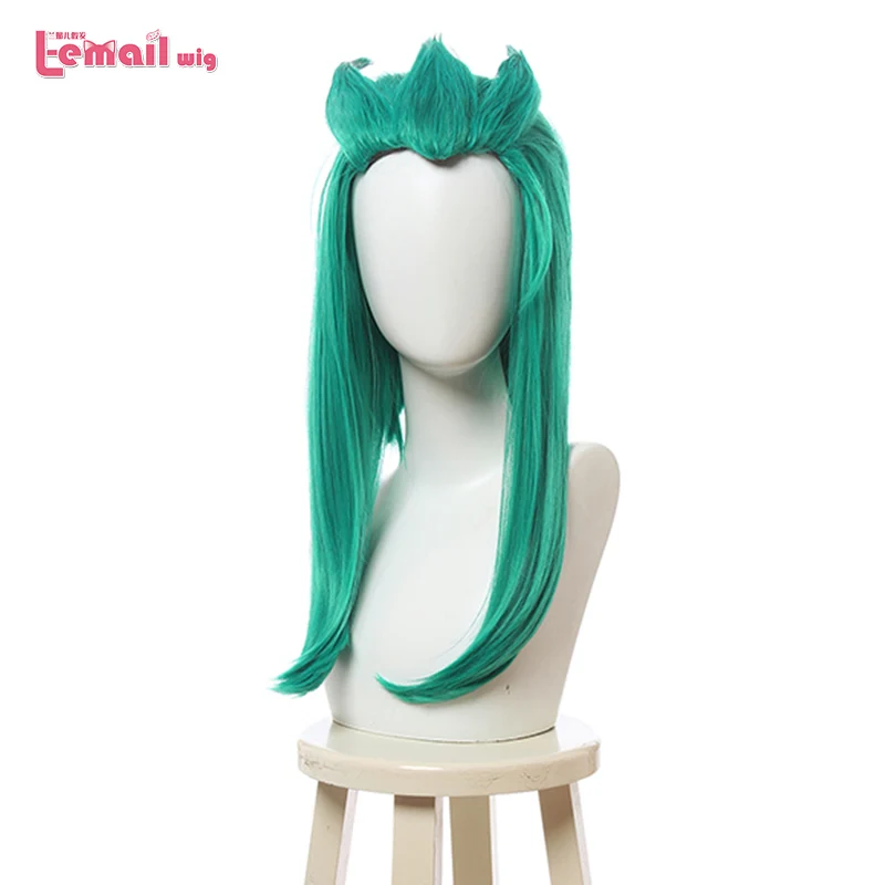 

Парик для косплея L-email LoL Star Guardian Rakan, длинные прямые зеленые мужские парики для косплея, термостойкие синтетические волосы для Хэллоуина