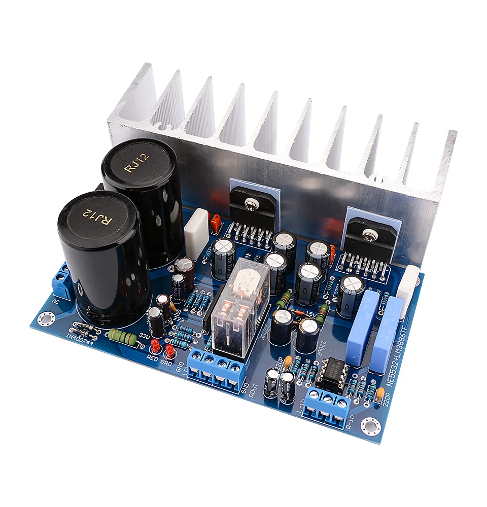 AIYIMA LM3886TF усилитель мощности аудио Плата 68 Вт+ 68 Вт Op-amp NE5532 стерео усилитель звука UPC1237 защита динамика домашний кинотеатр